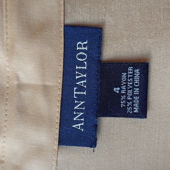 ANN Taylor Gold Shimmer Button Down Shirt - Picture 5 of 6